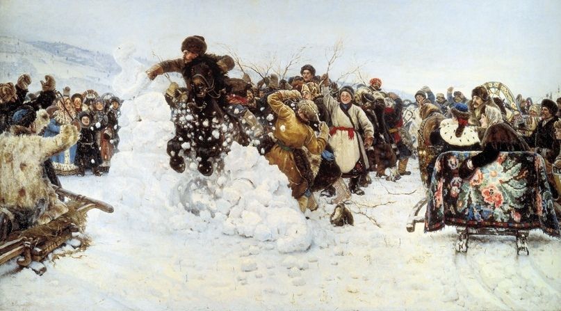 Картина Сурикова «Взятие снежного городка» пробудет в Красноярске два месяца