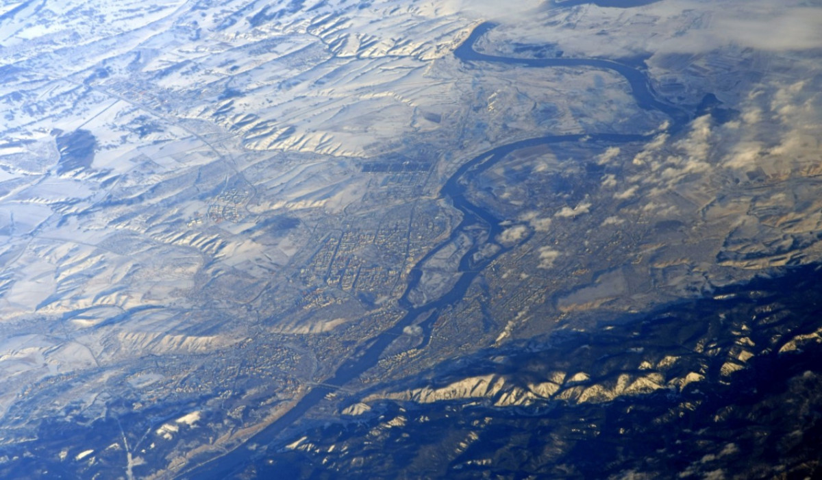 Красноярск сфотографировали из космоса