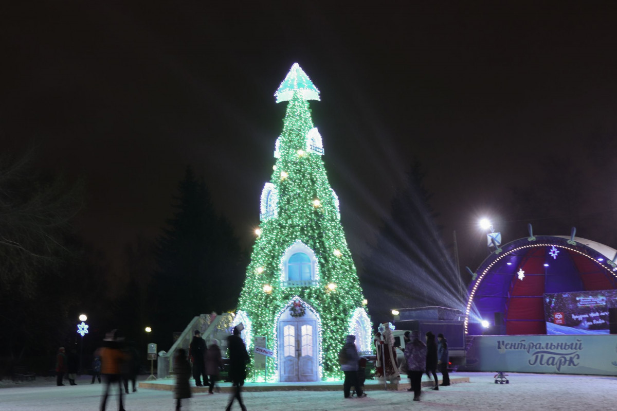 В Центральном районе Красноярска установят 3 новогодние ёлки