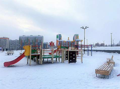 В Красноярске завершили первый этап строительства парка в Солнечном. Фото: администрация Красноярска